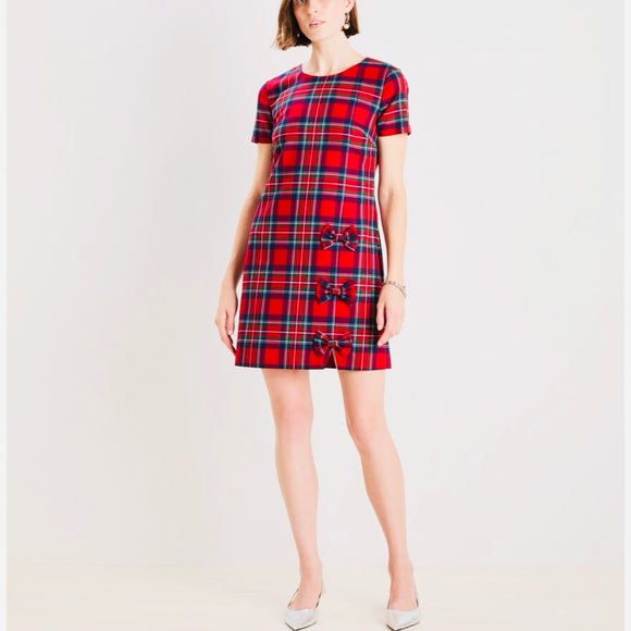 Vineyard Vines- Red Plaid Dress with Bow Accents - Picture 3 of 16